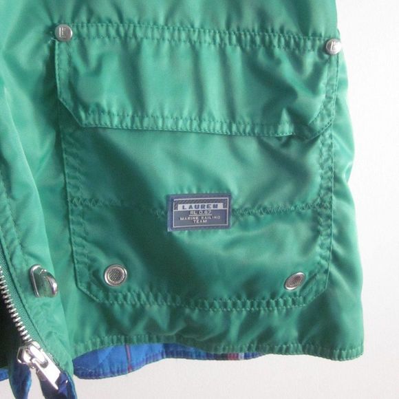 Ralph Lauren Womens Size M Marine Sailing Team Green Sleeveless Jacket w/  Hood - Picture 8 of 12